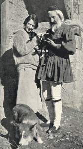Susan Glaspell and George Cram Cook with their fatal puppy dog at Delphi, 1923.