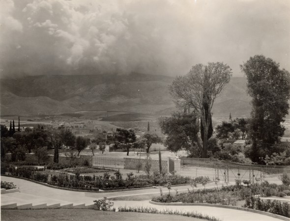 View from the Gennadius Library towards Hymetus, ca. 1926 (ASCSA Archives)