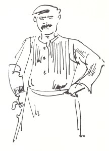 A sketch of the guard of Phaistos by Anne Poor (Alexandros Venetikos)