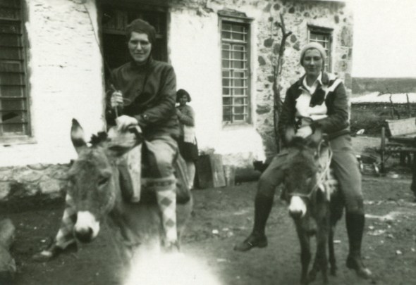 Gladys Davidson (Weinberg) and Sally Freeman, two of Mary Ross's excavation mates in 1931 (ASCSA Archives, Saul and Gladys Weinberg Papers)