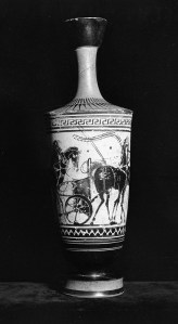 The black-figure lekythos by