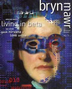 The digital makeover of M. Carey Thomas's portrait by designer Suzanne Gaadt. Source: Bryn Mawr Alumnae Bulletin, May 2011.