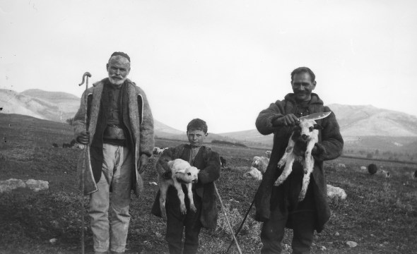 Shepherds on the slopes of Parnassus. ASCSA Archives, Dorothy Burr Thomspon Photographic Collection.